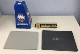 Notebooks recuperados em Guaçuí