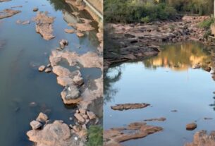 Rio Itapemirim seco - água parada - BRK Ambiental