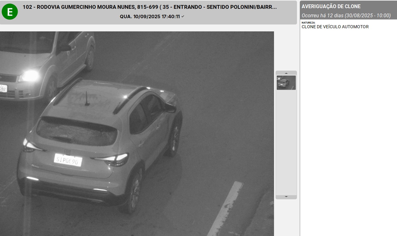 veículo clonado recuperado GCM Cachoeiro