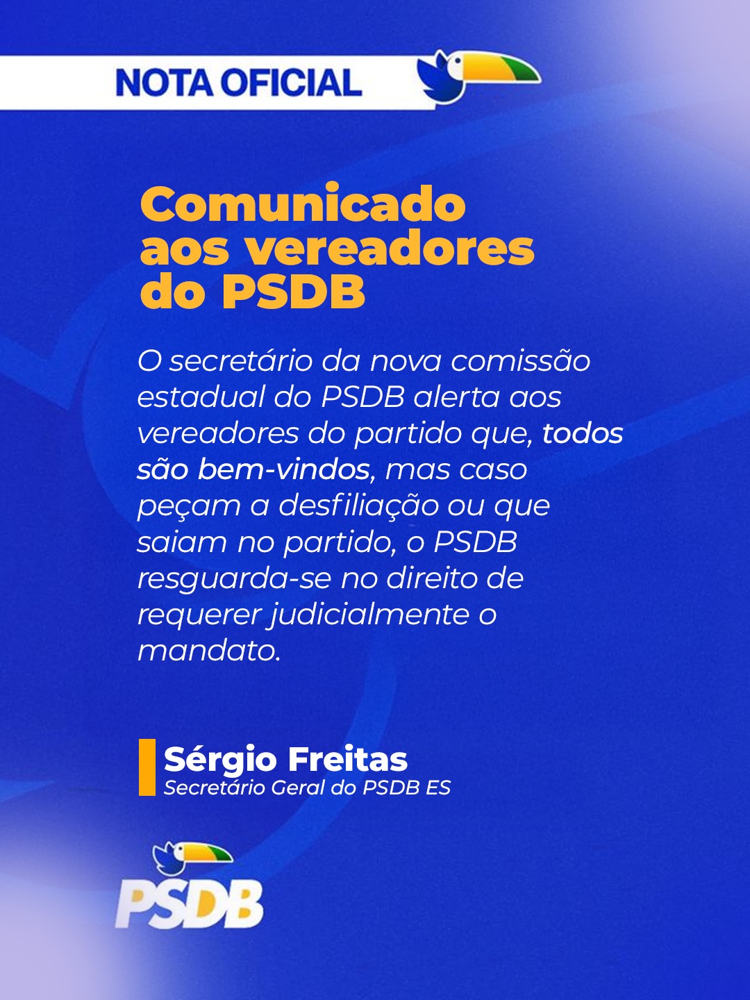 Nota do PSDB